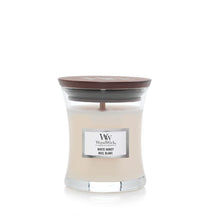 WoodWick Geurkaars Mini White Honey - 8 cm / ø 7 cm - Geurkaars in Glas - Houten Lont