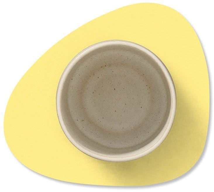 LIND DNA Onderzetter Nupo - Leer - Yellow - 13 x 11 cm