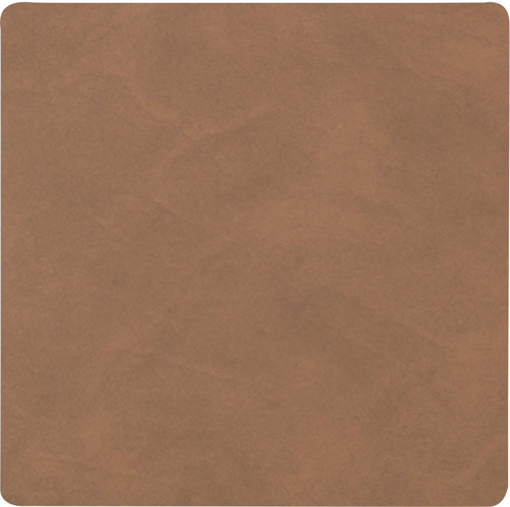 LIND DNA Onderzetter Nupo - Leer - Brown - 10 x 10 cm