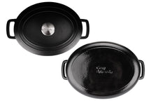 Cosy & Trendy Braadpan Fontestic Gietijzer Black Ovaal - 31 x 24 cm - Geëmailleerd