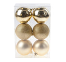 Cosy @Home Kerstballen Rose goud ø 8 cm - 6 Stuks