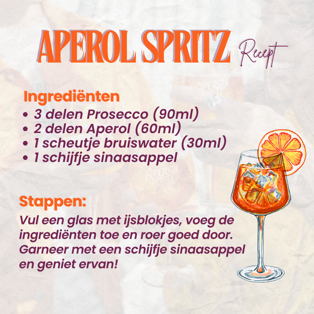 Aperol Spritz Glazen - 450 ml - Officieel Glas - 6 stuks