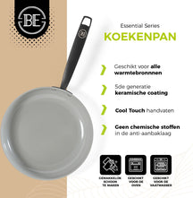 BE Living Koekenpan - Ø 20 cm - Keramische anti-aanbaklaag - PFAS vrij - Geschikt voor alle warmtebronnen - Zwart