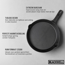 Blackwell Koekenpan Gietijzer / Skillet ø 25 cm - zonder anti-aanbaklaag