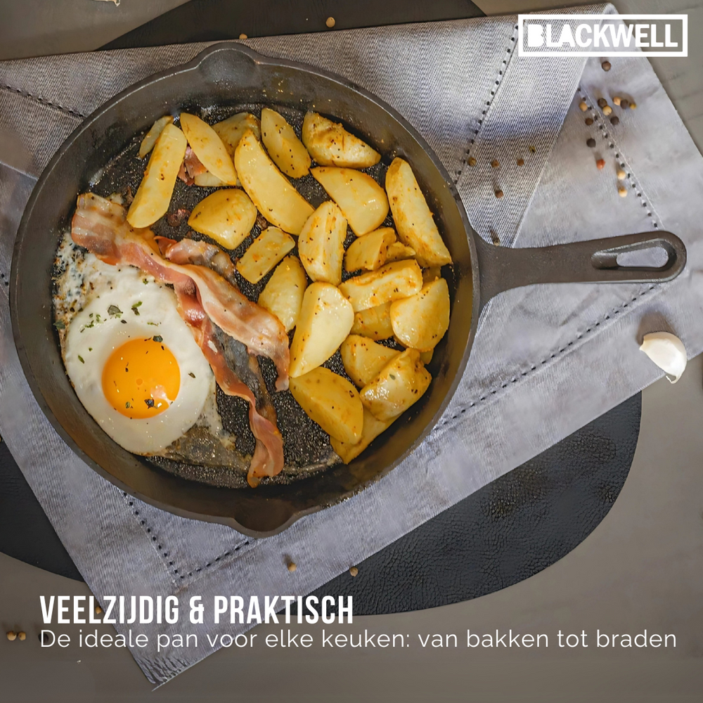Blackwell Koekenpan Gietijzer / Skillet ø 25 cm - zonder anti-aanbaklaag