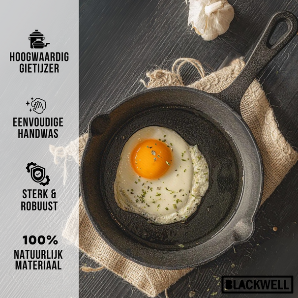 Blackwell Koekenpan Gietijzer / Skillet ø 20 cm - zonder anti-aanbaklaag