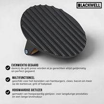 Blackwell Gietijzeren Hamburgerpers / Grillpers / Vleespers - Cast Iron - ø 18 cm