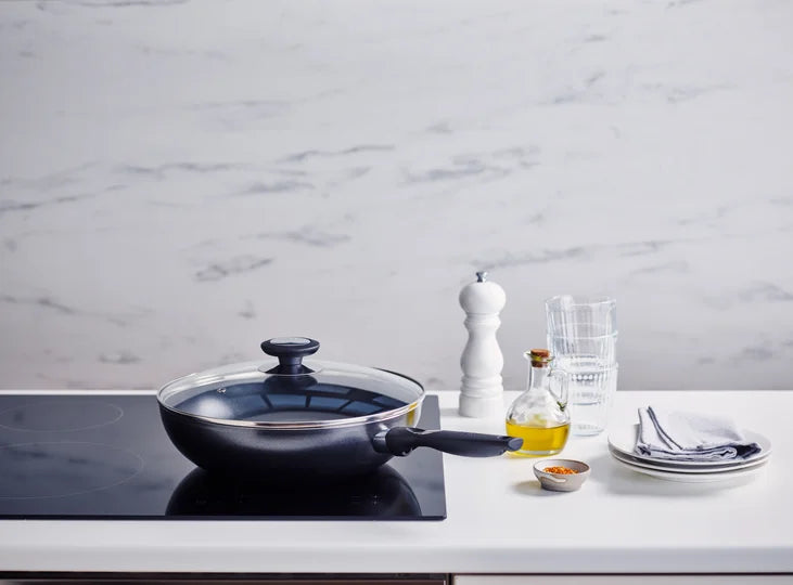 Beka Wokpan met glazen deksel Pro Induc ø 28 cm - keramische anti-aanbaklaag