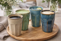 Cookinglife Koffiebeker - Cappuccinokopjes - Aardewerk 330 ml - 4 stuks