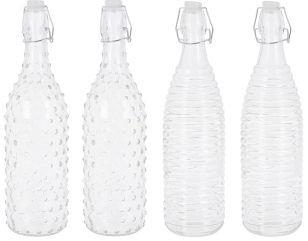 Cookinglife Beugelflessen Dots & Lines - 1 Liter - 4 stuks