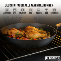 Blackwell Koekenpannenset Carbon Staal ø 24 & 28 cm - zonder anti-aanbaklaag