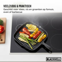 Blackwell Grillpan Cast Iron Gietijzer - 26 x 26 cm - zonder anti-aanbaklaag