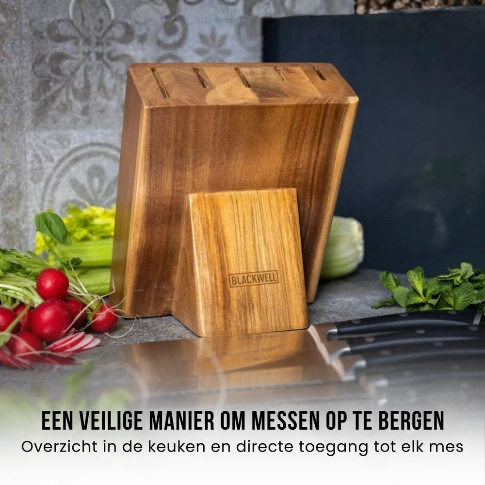 Blackwell Messenblok - Deluxe - Koksmes, Broodmes, Vleesmes, Officemes & Schilmes 6-delig