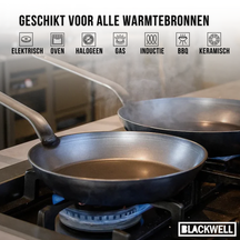 Blackwell Koekenpan Plaatstaal - Lyonnaiserpan - ø 32 cm - zonder anti-aanbaklaag