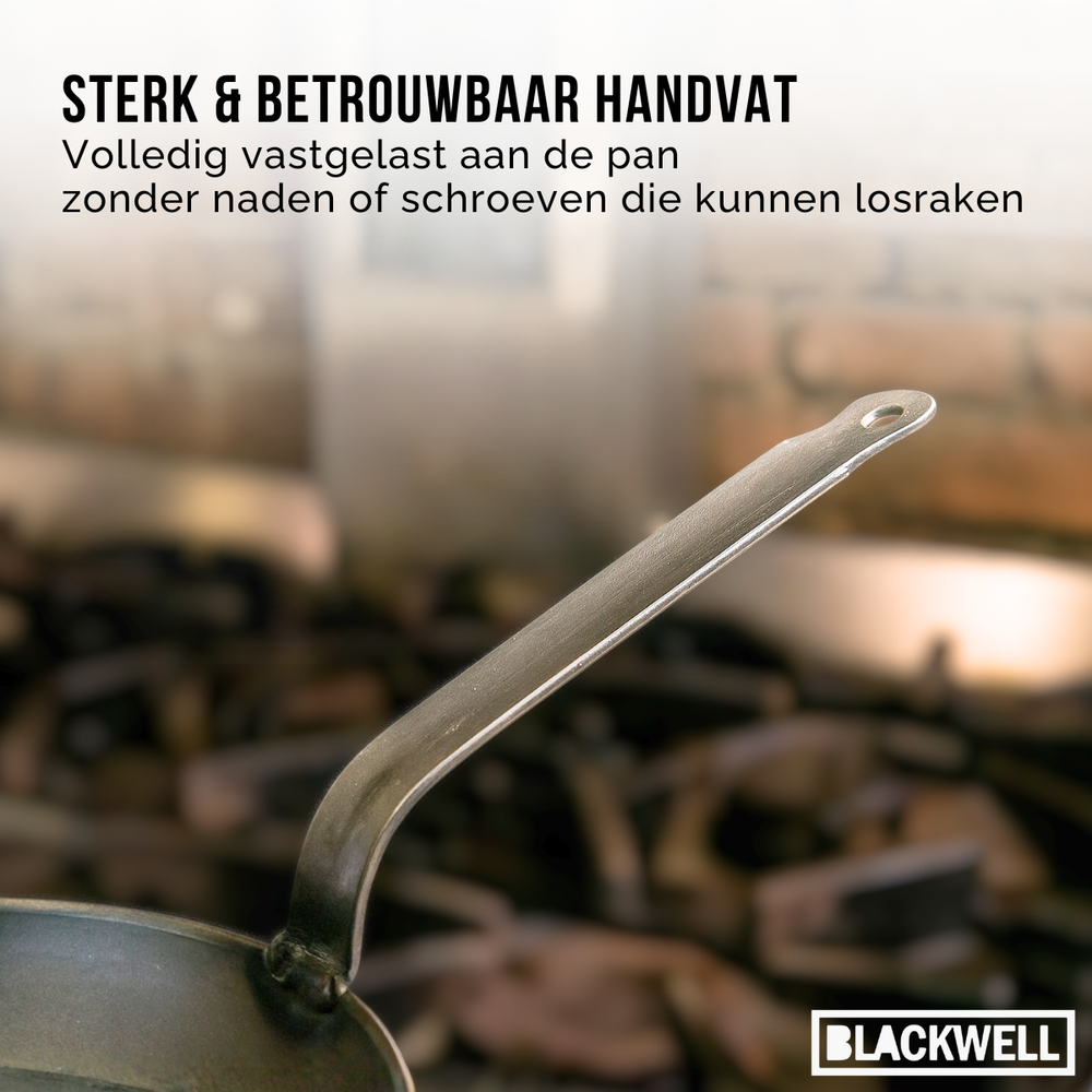 Blackwell Koekenpan Plaatstaal - Lyonnaiserpan - ø 32 cm - zonder anti-aanbaklaag