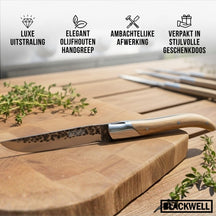 Blackwell Steakmessen Laguiole - Raw Black - Olijfhout - 6 Stuks