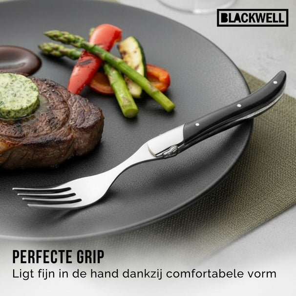 Blackwell Steakvorken Laguiole - Pakkahout - 6 Stuks