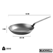 Blackwell Koekenpan Plaatstaal - Lyonnaiserpan - ø 28 cm - zonder anti-aanbaklaag