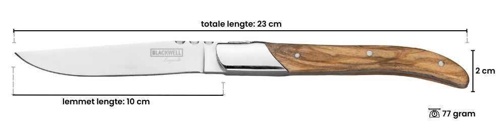 Blackwell Steakbestek Laguiole - Steakmessen & Steakvorken - Olijfhout - 12 Stuks