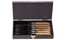 Blackwell Steakmessen Laguiole - Raw Black - Olijfhout - 6 Stuks