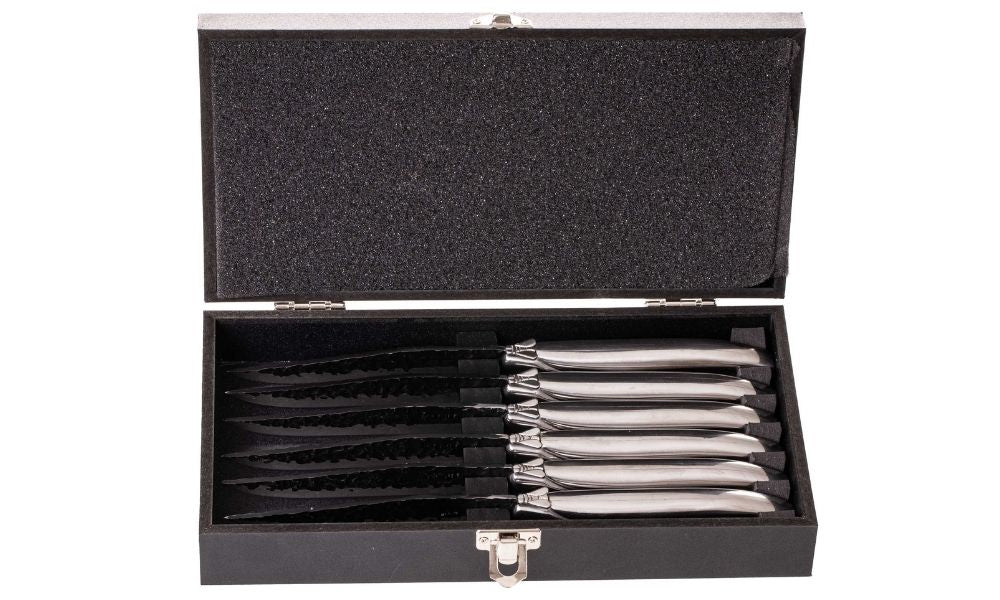 Blackwell Steakmessen Laguiole - Raw Black - RVS - 6 Stuks