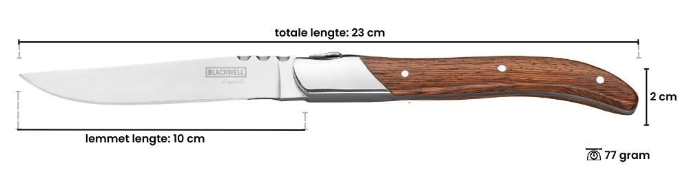 Blackwell Steakbestek Laguiole - Steakmessen & Steakvorken - Rozenhout - 12 Stuks