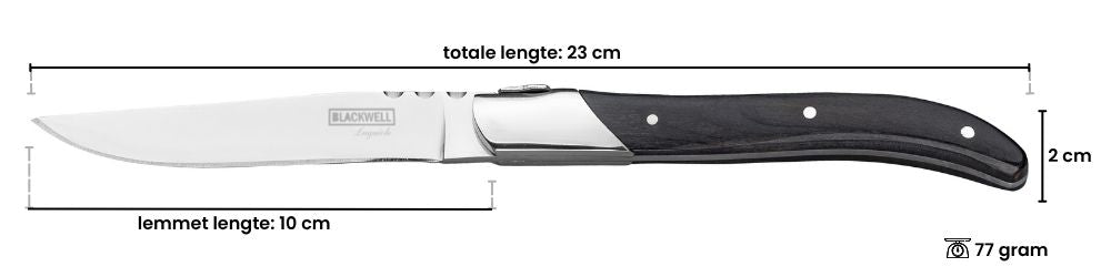 Blackwell Steakbestek Laguiole - Steakmessen & Steakvorken - Pakkahout - 12 Stuks