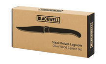 Blackwell Steakbestek Laguiole - Steakmessen & Steakvorken - Olijfhout - 12 Stuks