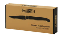 Blackwell Steakbestek Laguiole - Steakmessen & Steakvorken - Pakkahout - 12 Stuks