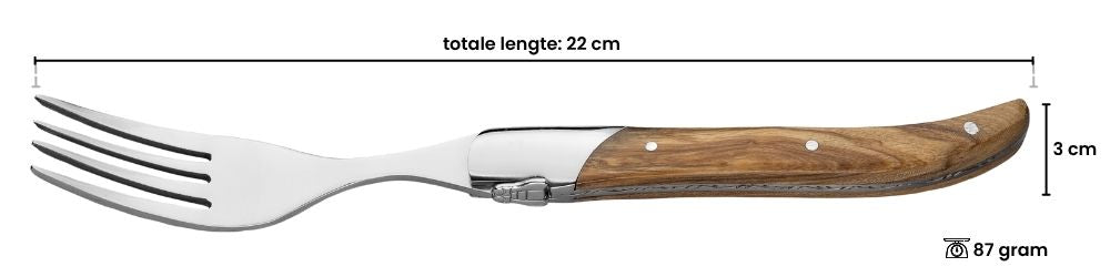 Blackwell Steakbestek Laguiole - Steakmessen & Steakvorken - Olijfhout - 12 Stuks
