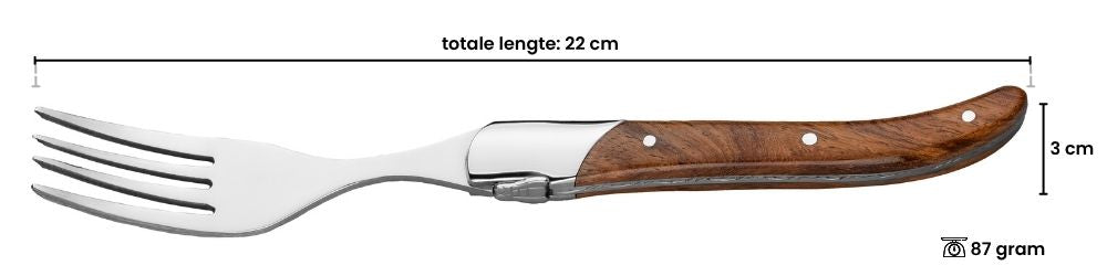 Blackwell Steakbestek Laguiole - Steakmessen & Steakvorken - Rozenhout - 12 Stuks