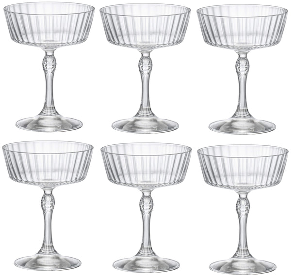 Bormioli Rocco Cocktailglazen America 20's - 270 ml - 6 stuks