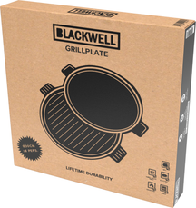 Blackwell Grillplaat BBQ Gietijzer Zwart ø 30 cm - Zonder anti-aanbaklaag 2-Zijdig