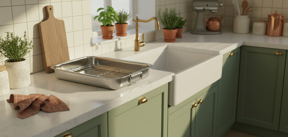 Cookinglife Braadslede & Rooster - RVS - 37 x 28 x 5.5 cm