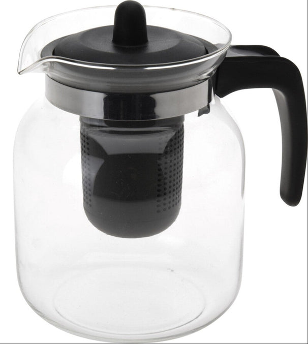 Cookinglife Theepot met Kunststof Theefilter - Borosilicaat Glas - 1.5 Liter