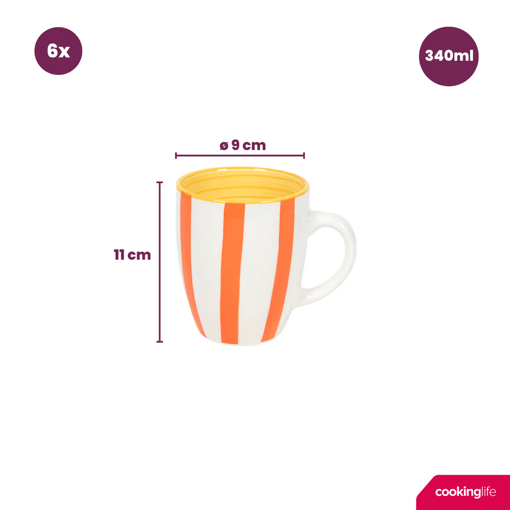 Cookinglife Mokken Summer Vibes 340 ml - 6 stuks