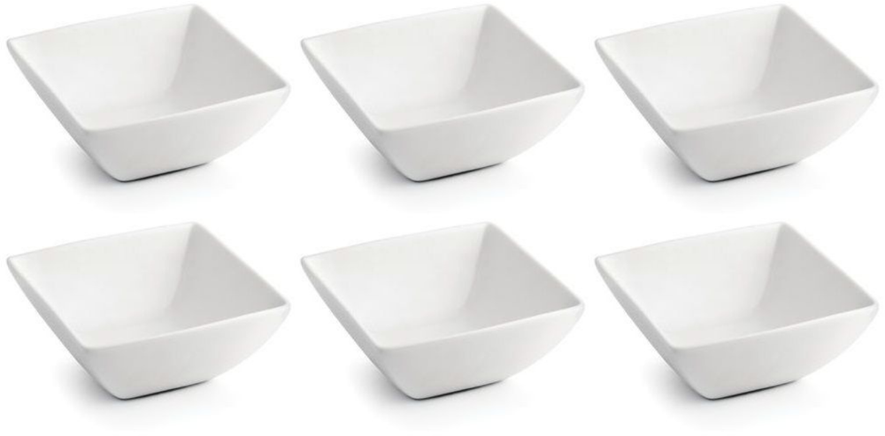 BonBistro Dipschaaltje Yong Squito 7 x 7 cm - Wit - 6 stuks