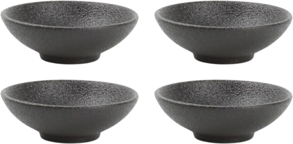 Fine2Dine Dipschaaltje Dusk Zwart ø 8 cm - 4 stuks