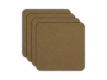 ASA Selection Onderzetters - Soft Leather - Cork - 10 x 10 cm - 4 Stuks