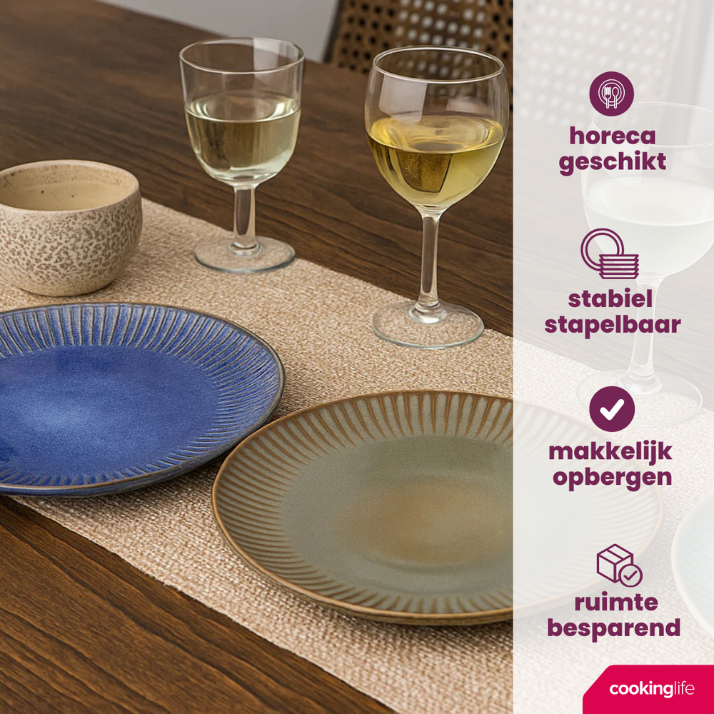 Cookinglife Dinerborden Aqua Maris ø 26 cm - 6 Stuks
