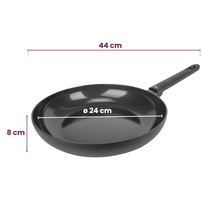 Cookinglife Koekenpan Black Cera - ø 24 cm - keramische anti-aanbaklaag - geschikt voor alle warmtebronnen