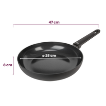 Cookinglife Koekenpannenset Black Cera - ø 24 & 28 cm - keramische anti-aanbaklaag - geschikt voor alle warmtebronnen
