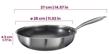 Cookinglife Wokpan HexaCook ø 28 cm - NON STICK - geschikt voor alle warmtebronnen - keramische anti-aanbaklaag