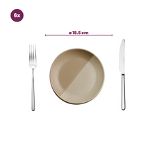 Cookinglife Serviesset Leem 18-delig / 6 personen - 6 dinerborden, 6 ontbijtborden en 6 kommen