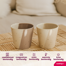 Cookinglife Koffiekopjes Leem 200 ml - 6 Stuks