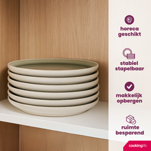 Cookinglife Soepkommen / kommen Mos groen ø 16,5 cm - 6 Stuks