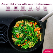 Cookinglife Koekenpannenset ProForge - ø 24 & 28 cm - keramische anti-aanbaklaag - geschikt voor alle warmtebronnen