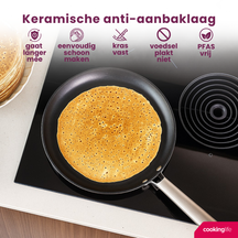 Cookinglife Pannenkoekenpan ProForge - ø 28 cm - keramische anti-aanbaklaag - geschikt voor alle warmtebronnen