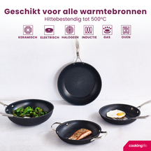 Cookinglife Koekenpan Revolt ø 24 cm - keramische anti-aanbaklaag - geschikt voor alle warmtebronnen