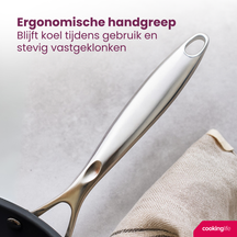 Cookinglife Koekenpan Revolt ø 24 cm - keramische anti-aanbaklaag - geschikt voor alle warmtebronnen
